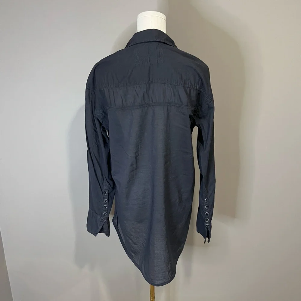 Free People We the Free Sheer Luck Button Down Shirt Size M